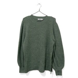 MSCH Copenhagen Green Crew-Neck Imaya Alpaca Pullover Knit Sweater Size S/M